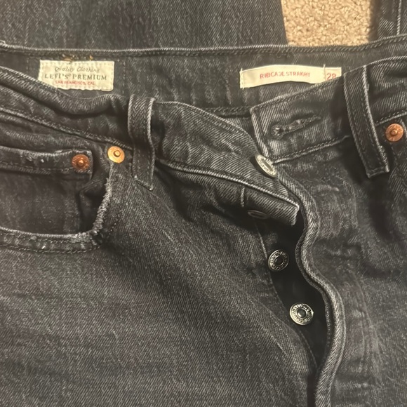 Levi's Ribcage Black Jeans - Picture 2 of 3